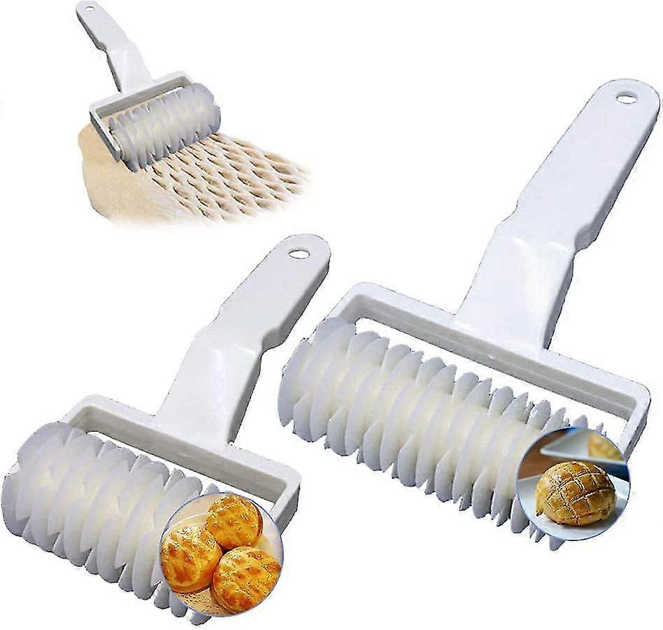 2 Pack Lattice Pastry Cutter Set, Lattice Pastry Cutter Roller (2 Sizes)