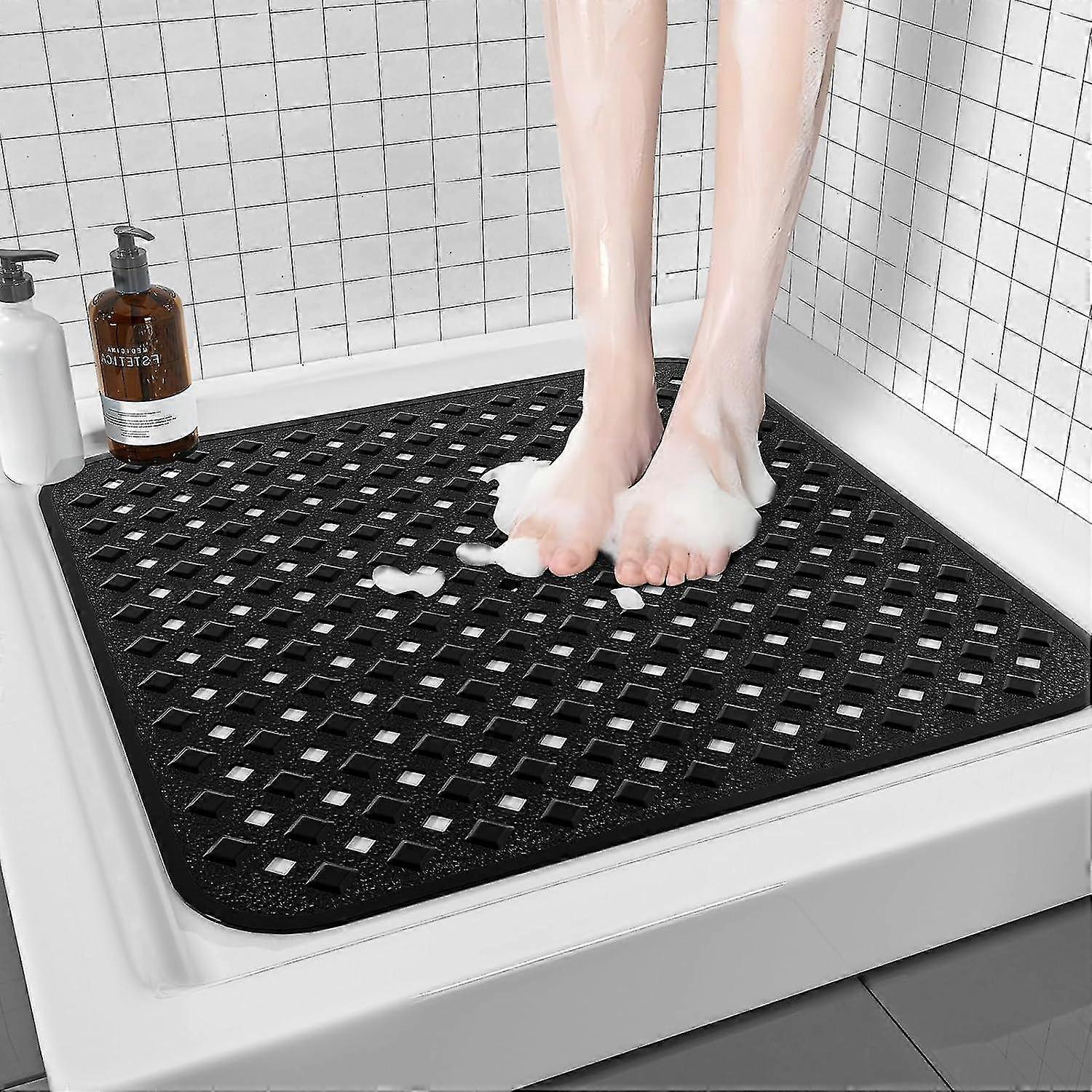 Square Er Mat Non Slip Anti Mould-53x53cm Er Mats For Inside Er, Rubber Bath Mats