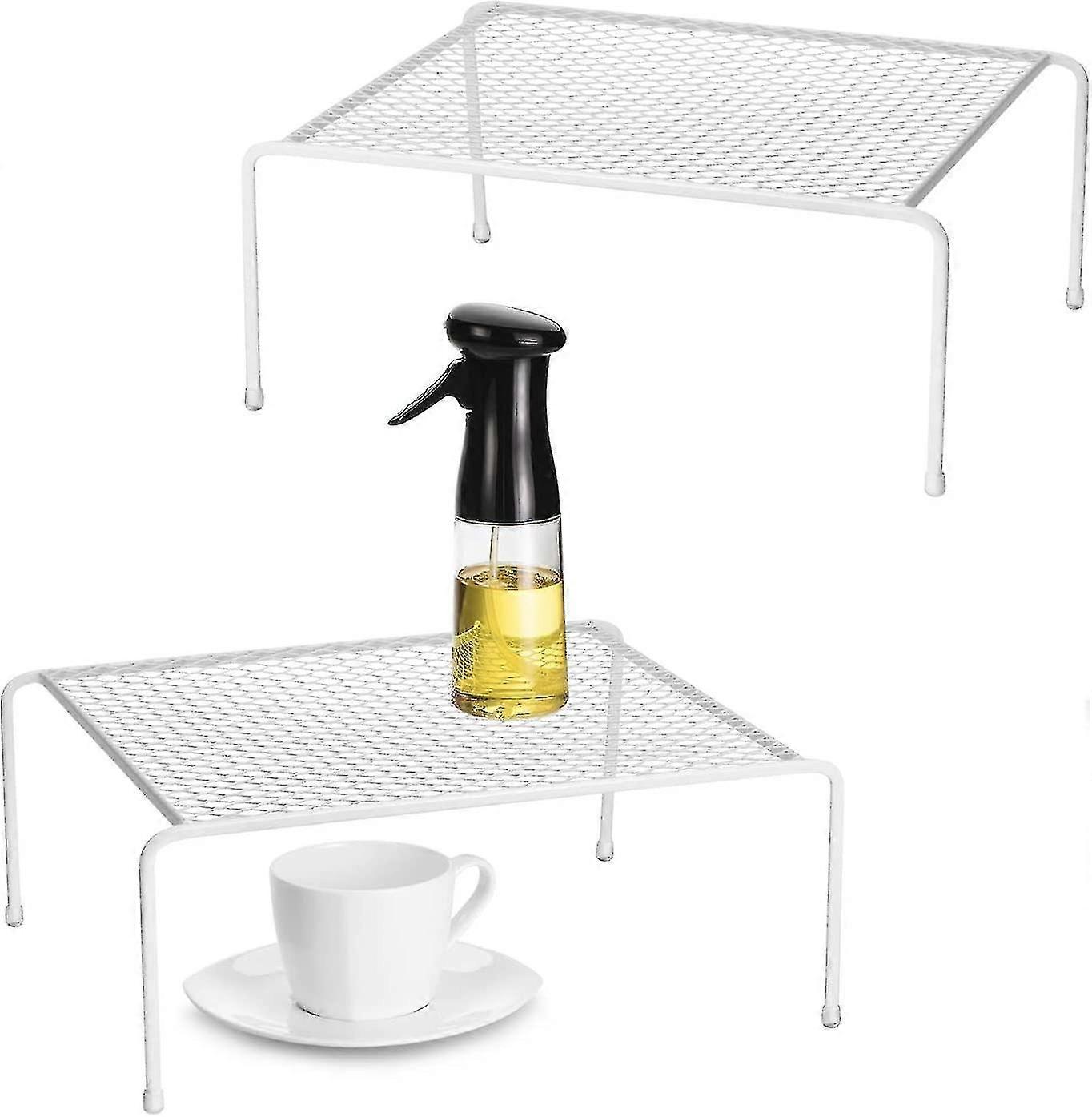 2 Pack Metal Wire Kitchen Cupboard Organizer For Kitchen