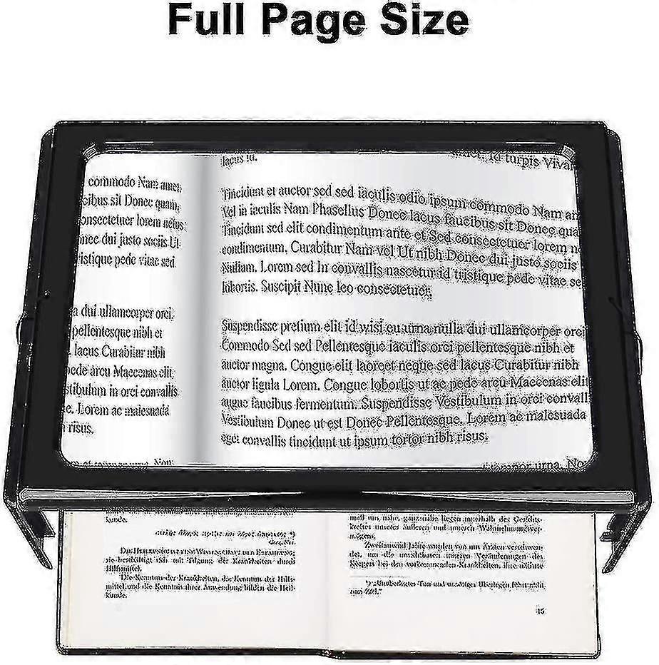 Magnifying Glass With Light, 3x Magnification Reading Magnifiers Reading Aid - A4 Rectangular