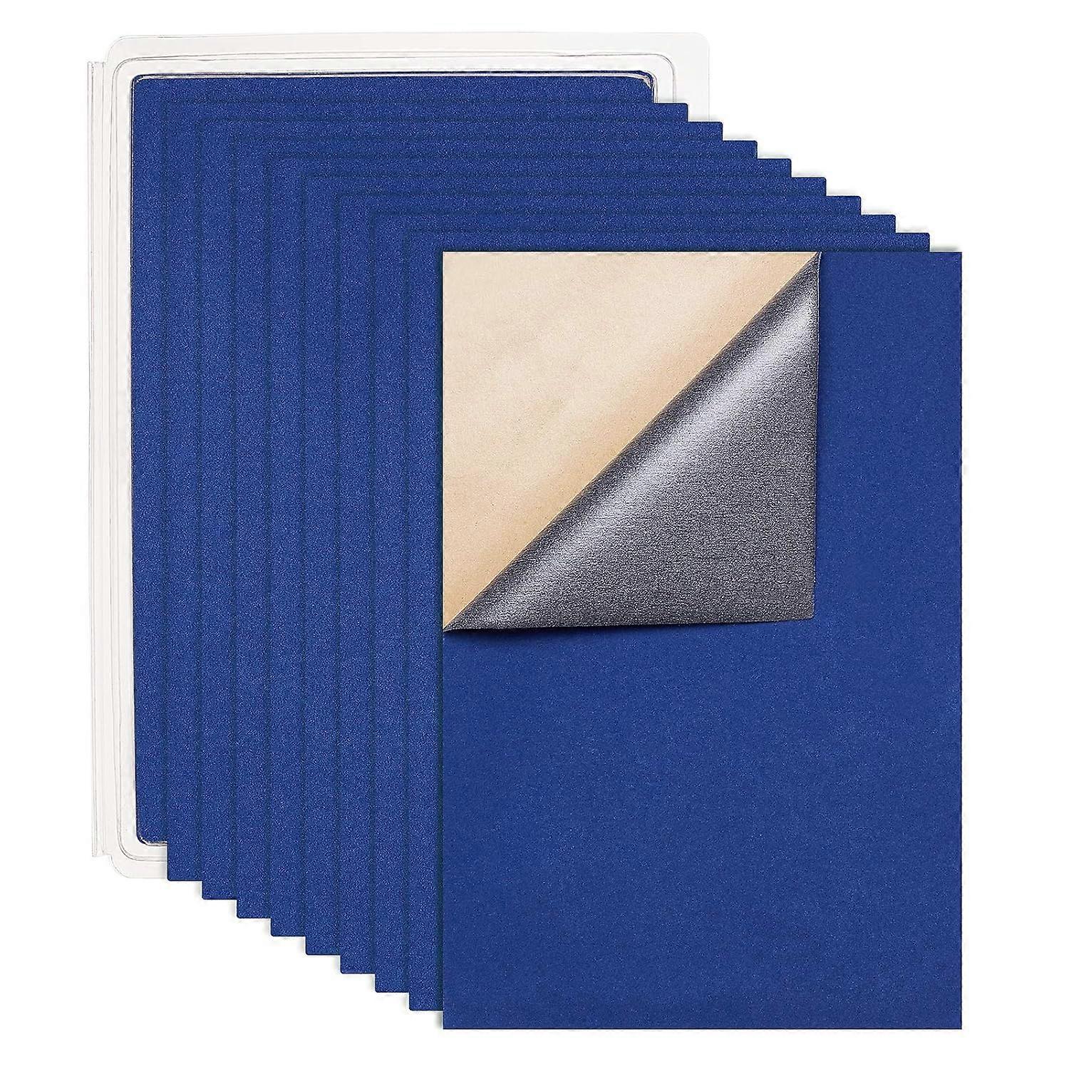 20PCS Velvet (MarineBlue) Fabric Sticky Back Adhesive Back Sheets A4 Sheet (8.3" x 11.8") Self-Adhesive Durable Multi-Purpose Fabric for Halloween Chr