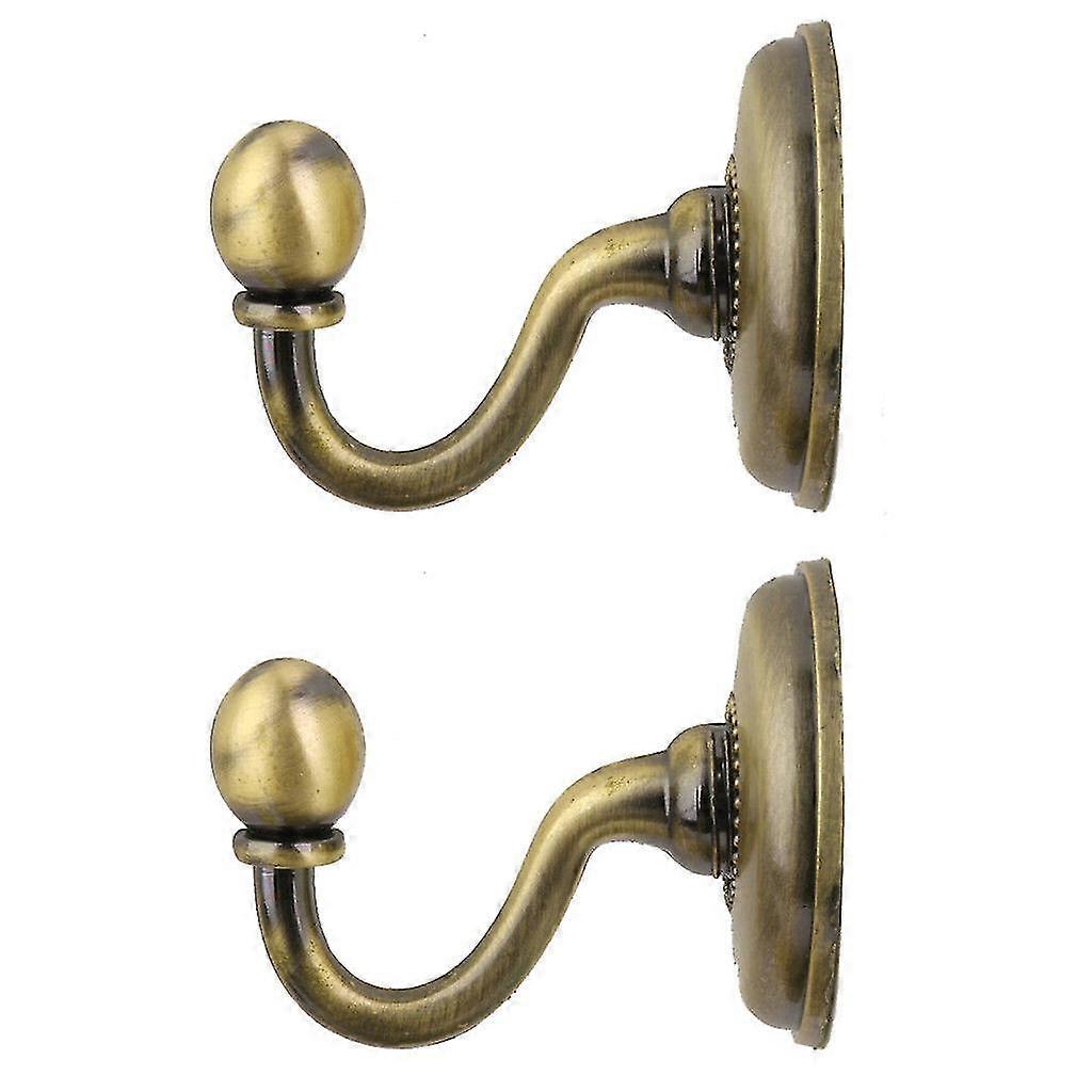 2x Metal Curtain Holdback Wall Tie Back Hooks Hanger Holder Window Curtain Hooks