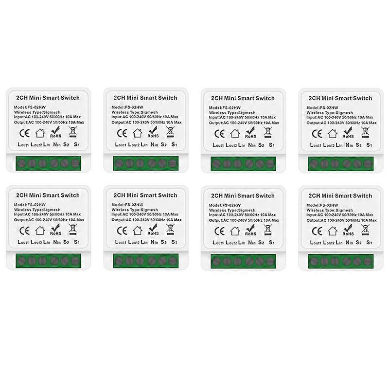 Mini Tuya Smart 2 Gang WIFI DIY Switch Module Support Two Way Switch Voice