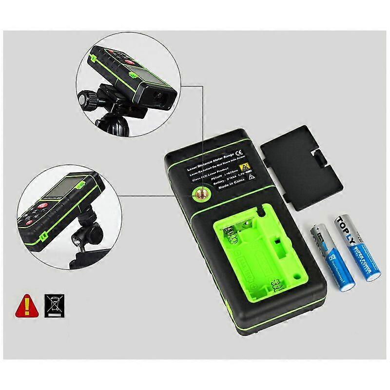 Laser Distance Meter 40m Portable High Precision Laser Distance Meter Infrared Measuring Meter, Yellow
