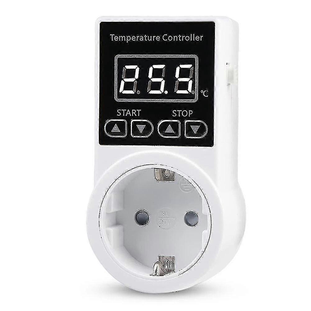 1pcs Thermostat Socket con sensor, Socket del controlador de temperatura digital, Temperatura impermeable S