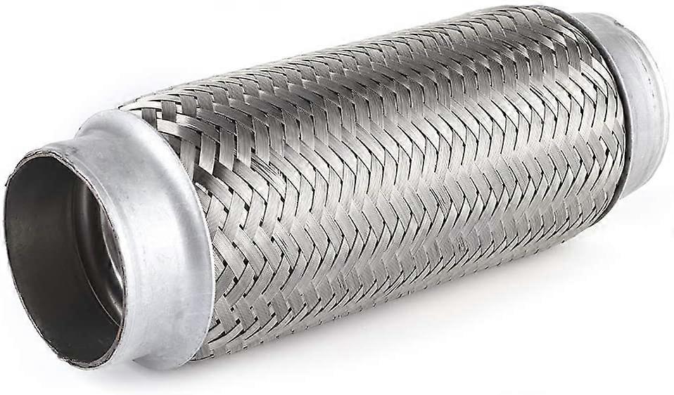 Flexible D'échappement Universel 45x200x300mm - Alliage Argent Avec Colliers De Serrage