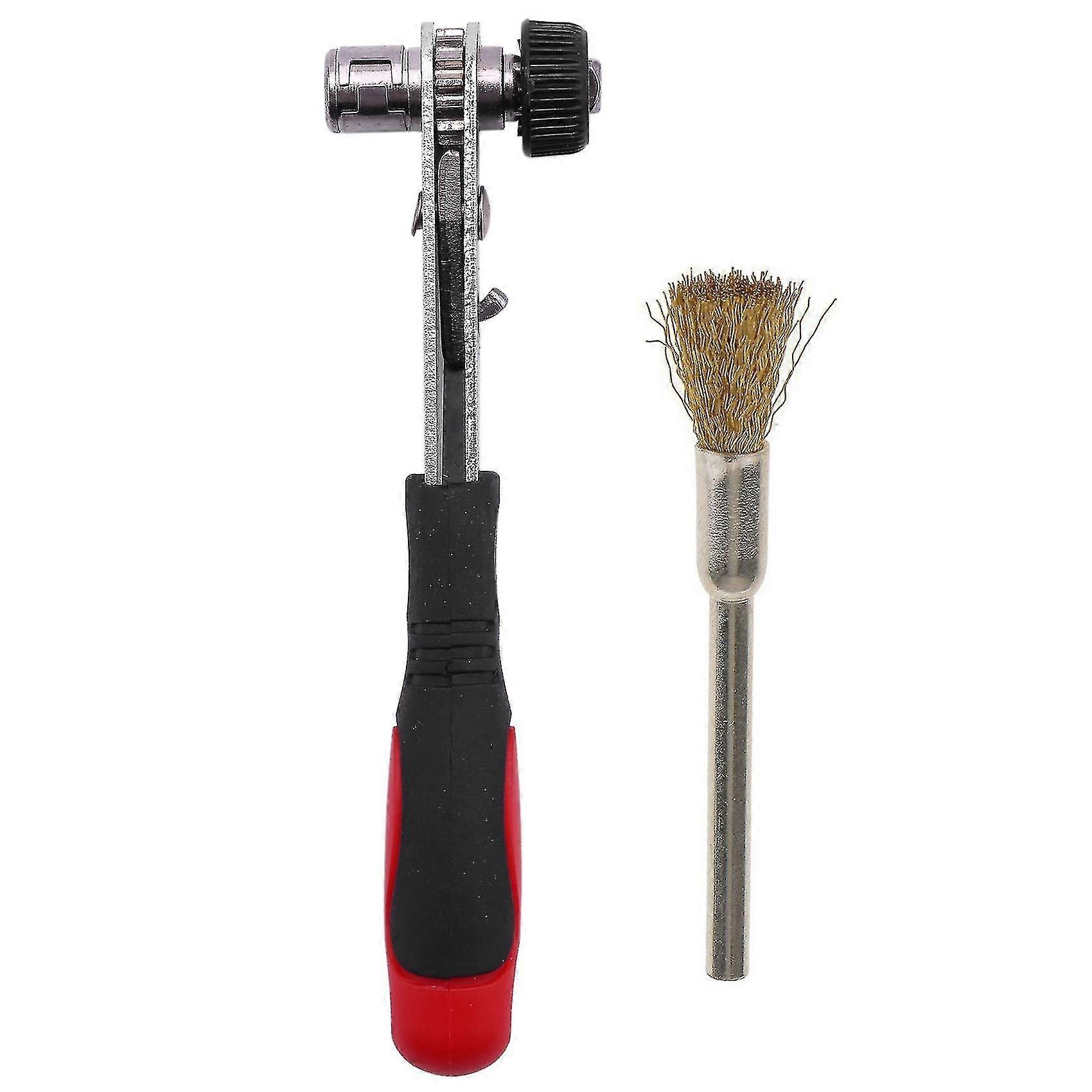 Compatible Withcompatible Withmini Rapid Ratchet Wrench 1/4 Inch Quick Socket Wrench Tools Red