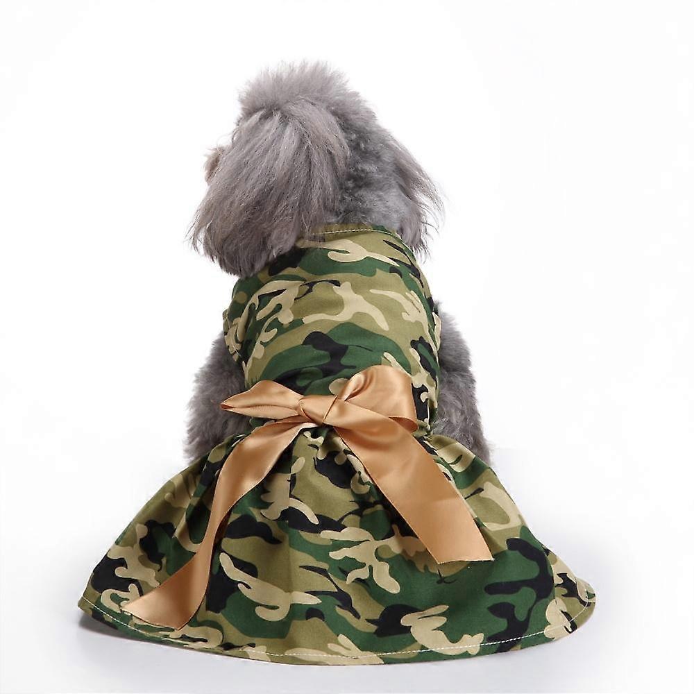 MIMIGO Summer Fashion British Pet Dress Skirt Polyester Material Is Soft, Comfortable, Sweat Absorbing And Breathable, Which Can Make Pets Stand Out