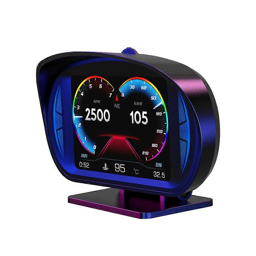 Water Temperature Indicator Dual System GPS Speed Gradienter Voltage Monitor Speed Alarm for Truck Bus Car for Travel Driving MG