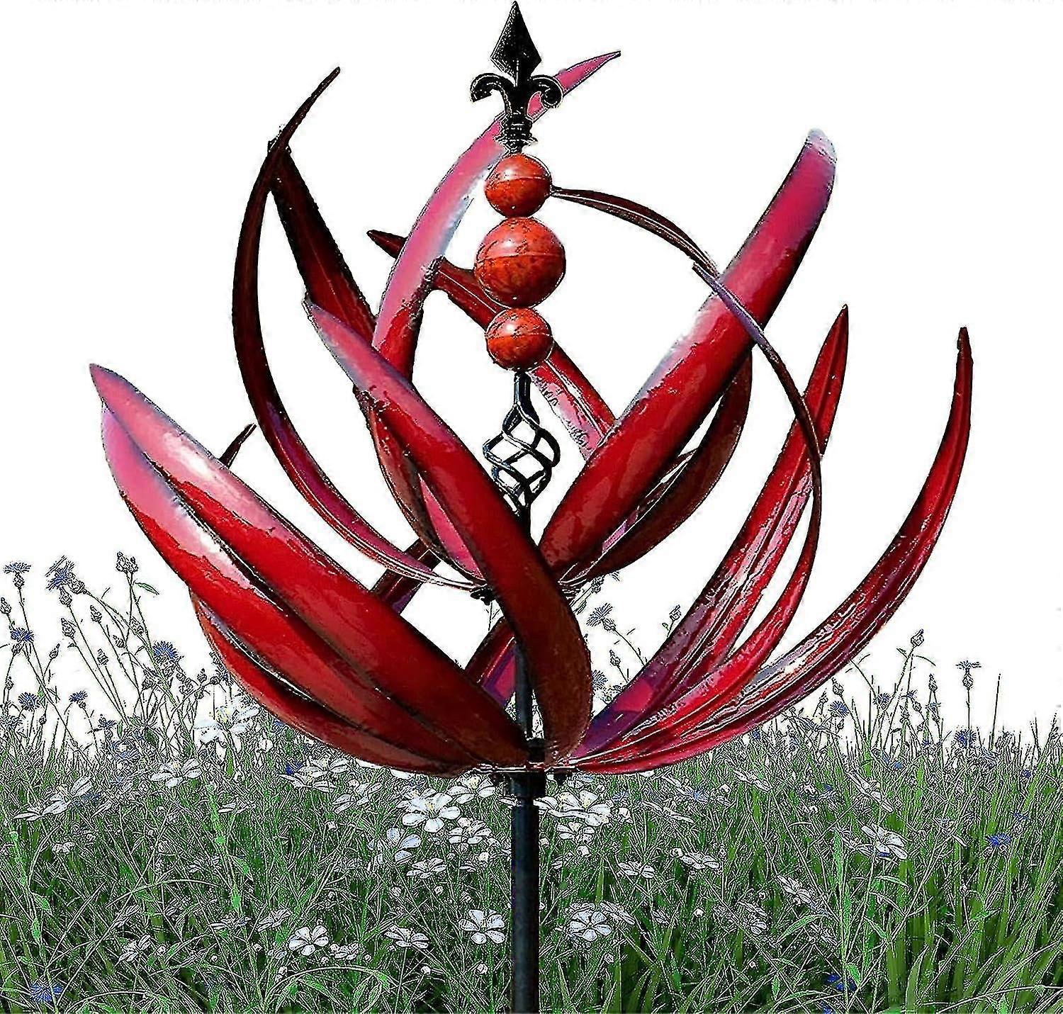 Outdoor Spinners For En, Spinner Rotator, Spinner With Metal En Stake, 3d Lotus
