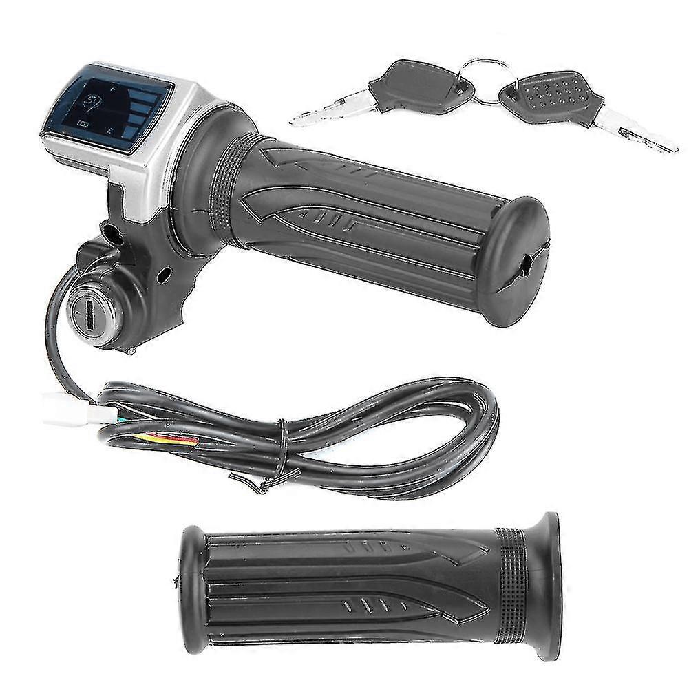 36v Half Twist Throttle With Led Power Indicator Key Lock For Electric Bikes Scooters