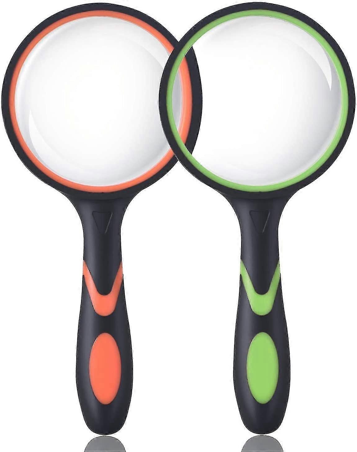 Lot de 2 loupes de lecture portables x10, grossissement 75 mm