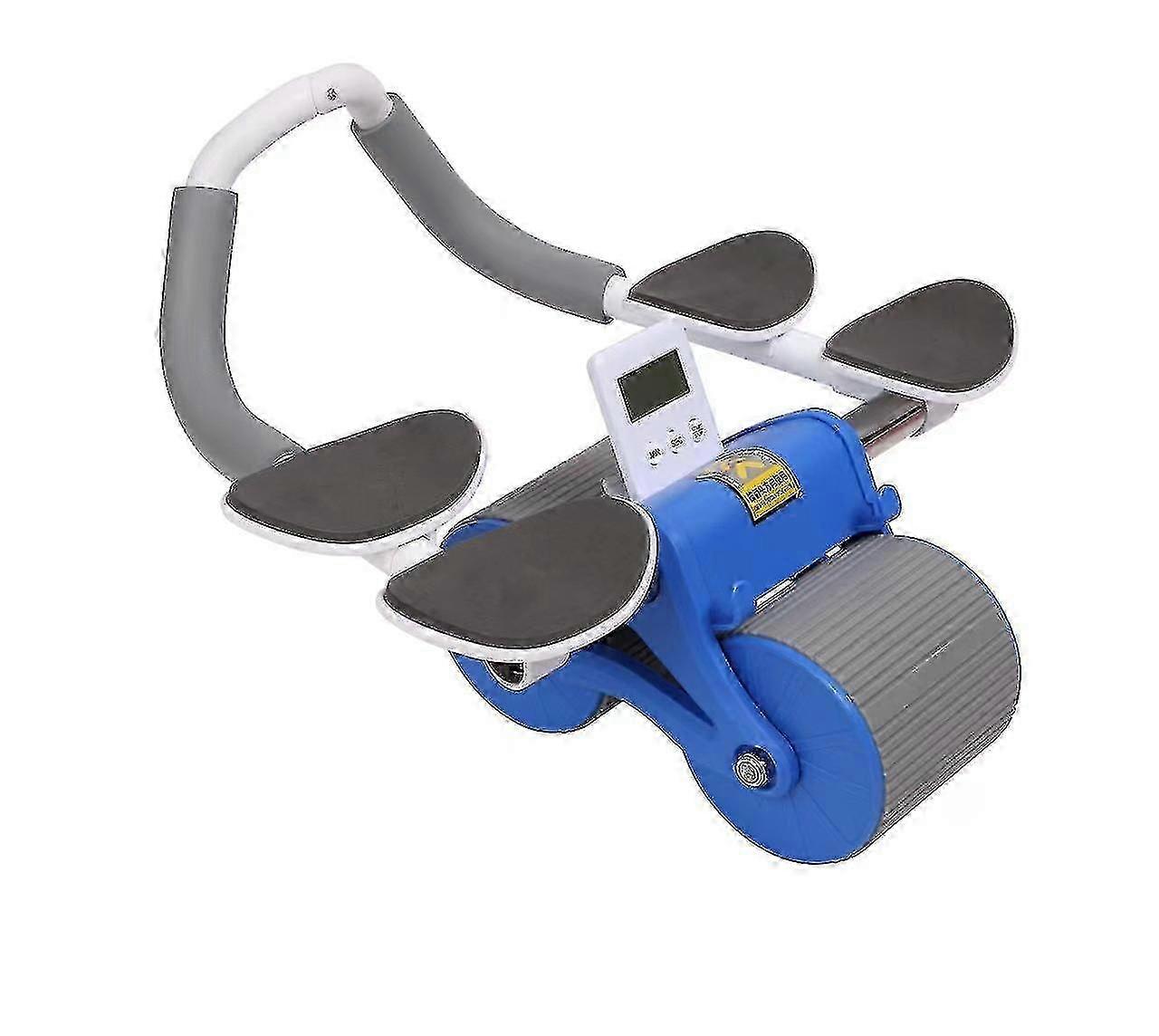 Ab Roller Wheel With Knee Mat And Timer, Automatic Rebound Abdominal Wheel, Ab Abdominal Exercise Roller With 4 Elbow Support