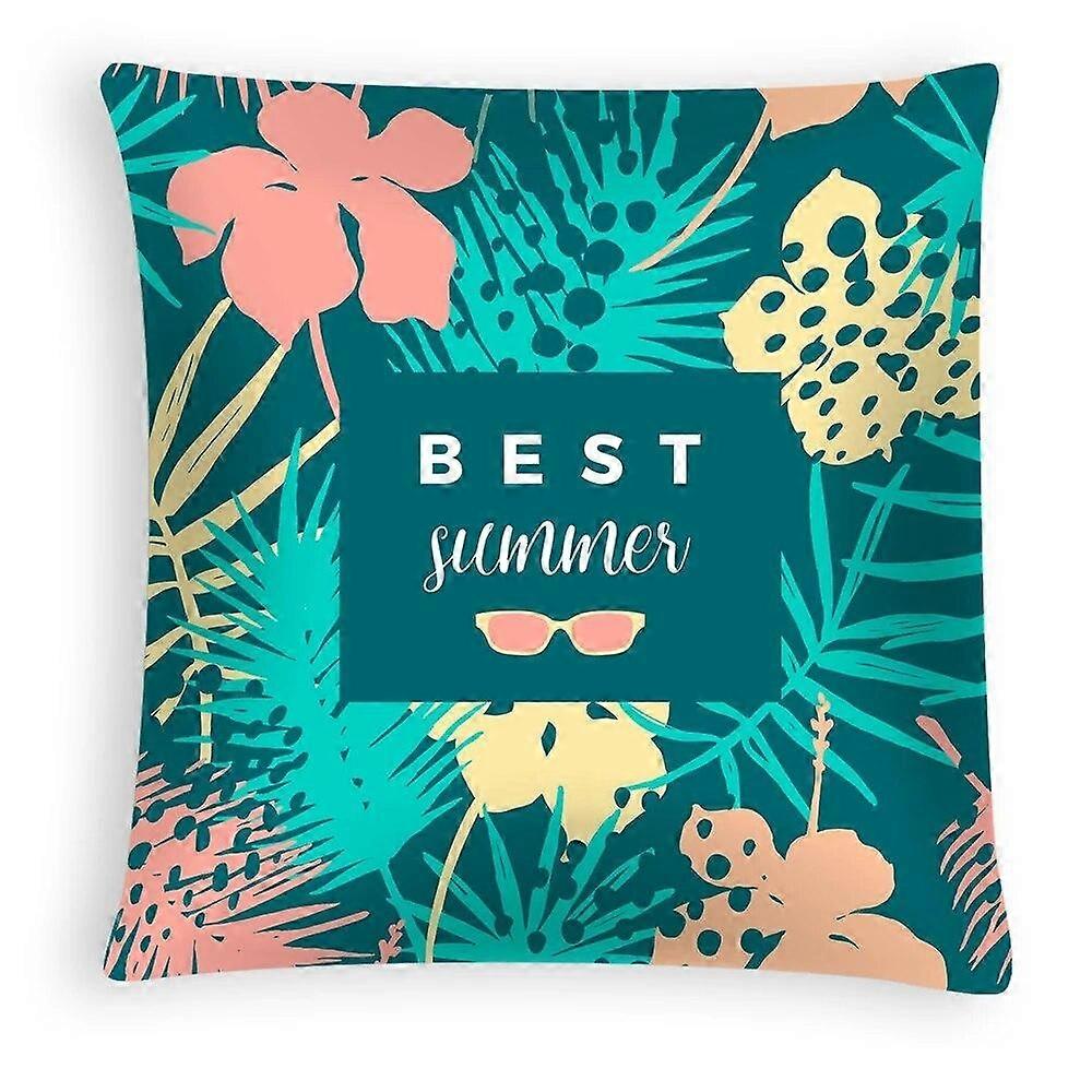Tropical Summer Beach Style Coconut Tree Print Pattern Sofa Cushion Cover Pillowcase Home Party Car