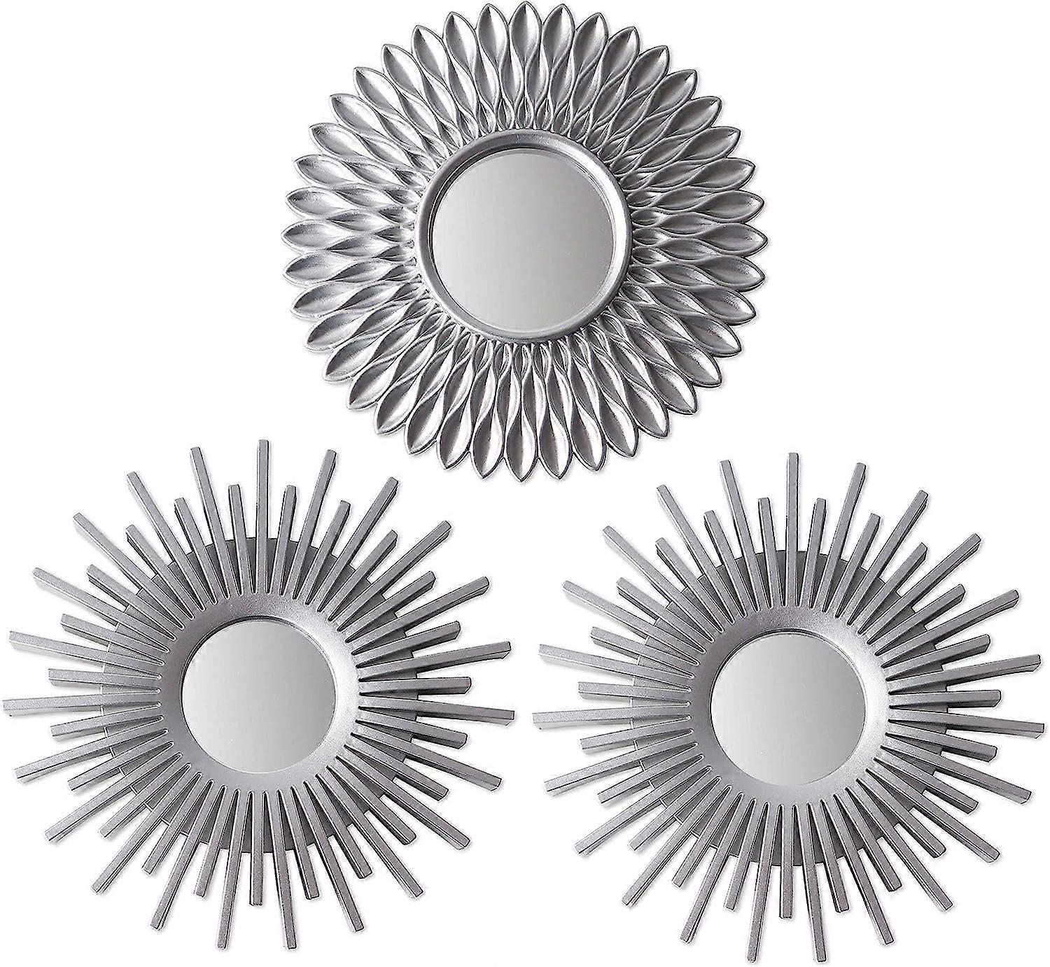 wall mirror set of 3 round mirrors