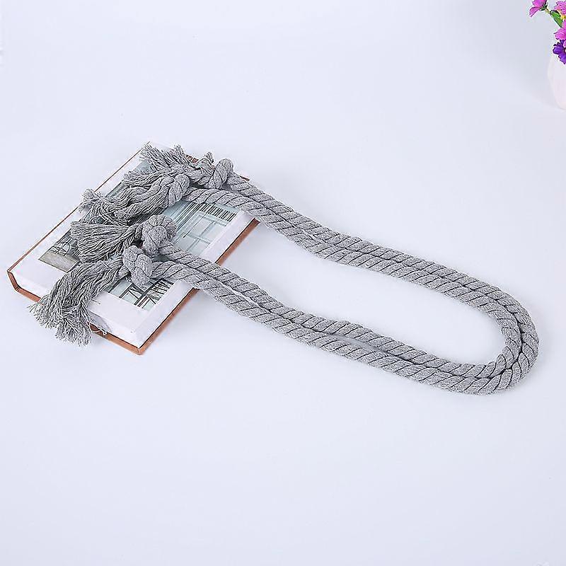 Gray Minimalist Thick Cotton Yarn Curtain Tieback Cord