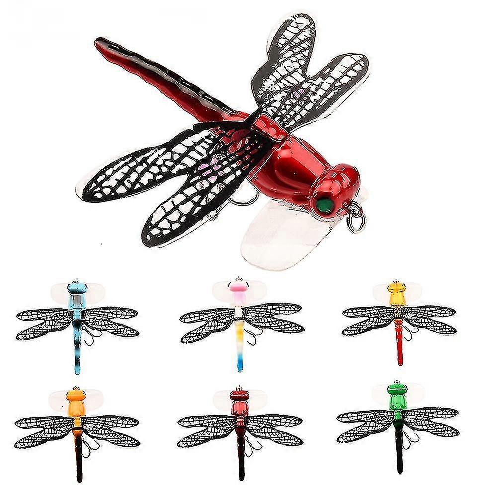 Dragonfly Simulation Bait Set 7.5cm / 6.2g Surface Tethered Wave Crawling Insect Roadrunner Fly