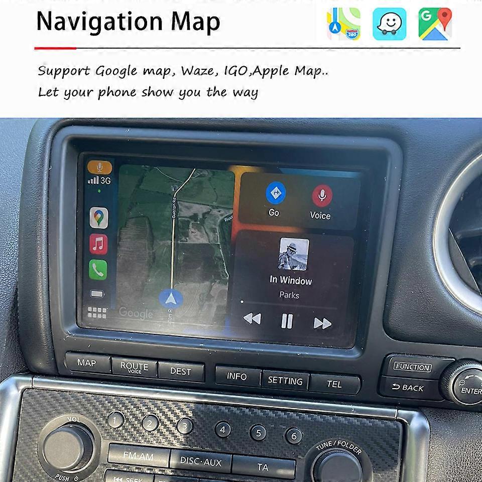 Wireless Android Auto Integration For Nissan Pathfinder GT-R Patrol Y62 Armada Apple CarPlay Unit Airplay Screen Mirroring Box