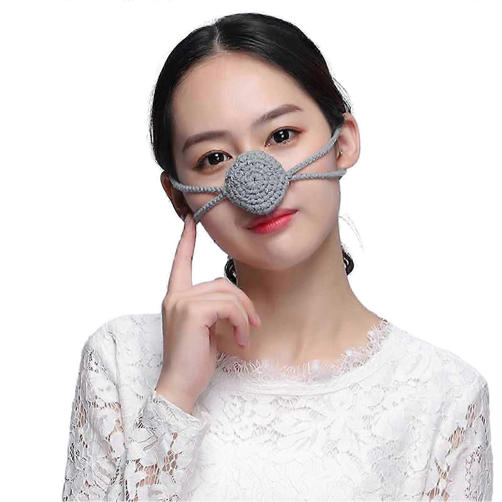 Handmade Winter Nose Warmer Extra Soft High Elastic Adjustable Cold Resistant Wool Nose Cover Accessories Qinghai