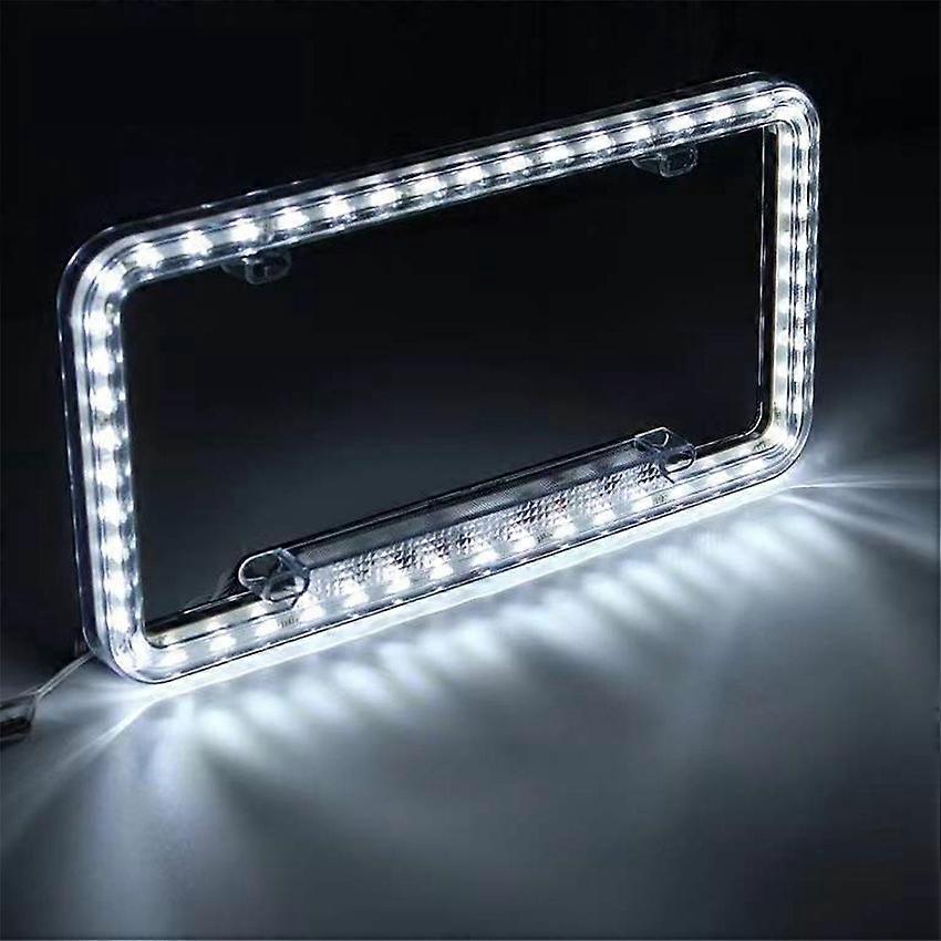 Light Up Your Ride With Our Premium LED License Plate Frame With 48 LED Beads
