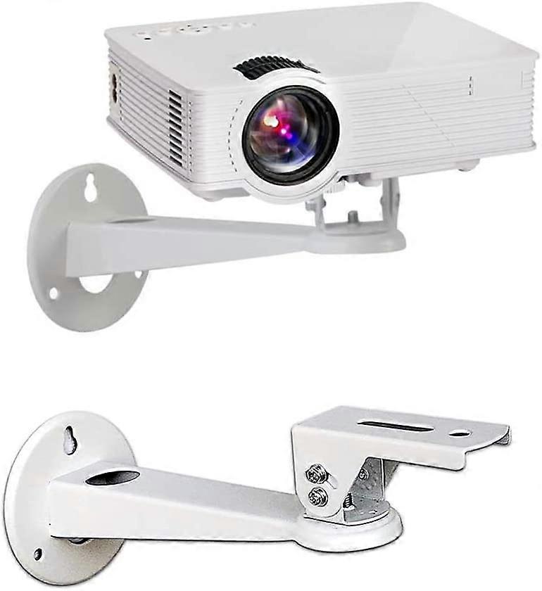 Mini Projector Wall Mount/Projector Hanger/CCTV Security Camera Housing Mounting Bracket(White) -Rotation 360 (White)