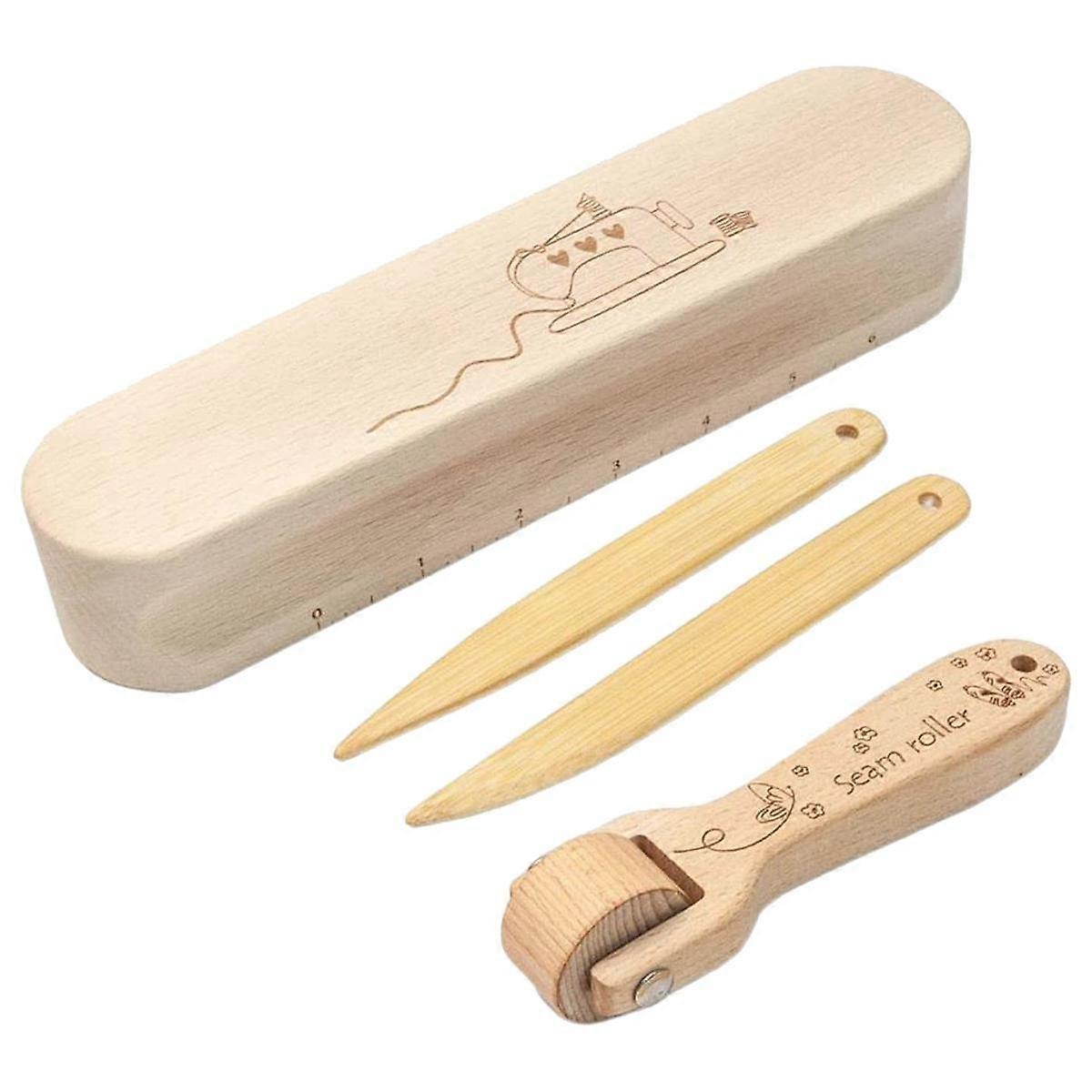 Seam Roller Beech Wood Tailors Seam Flattening Tool Accessories Professional Supplies Point Tuner f