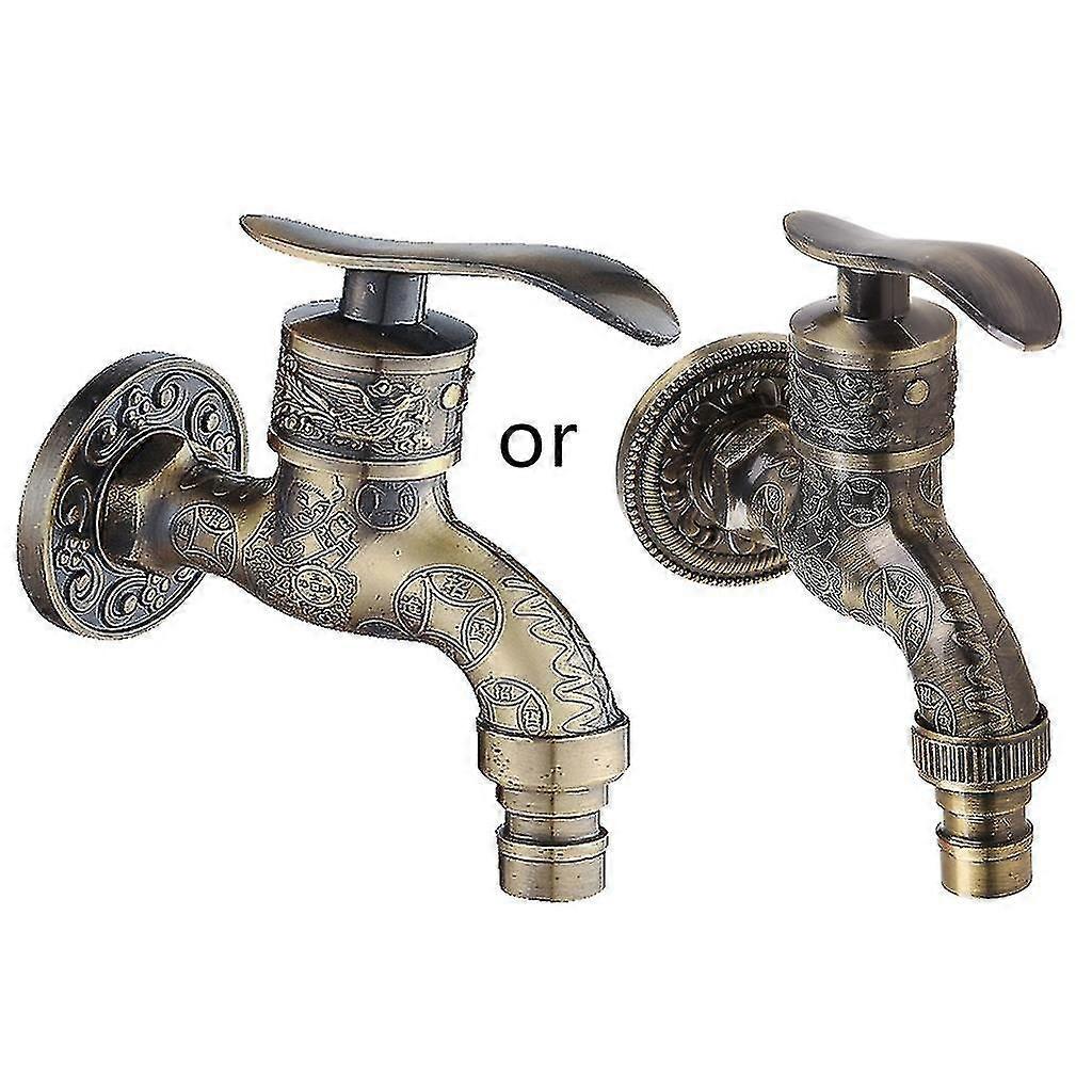 العتيقة البرونزية المياه الحنفية ممسحة بركة صنبور في الهواء الطلق حديقة سريعة واحدة الباردة الحنفية