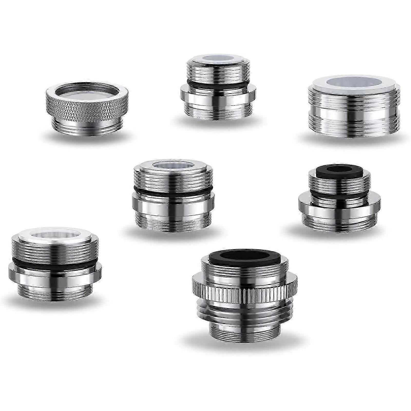 7Pcs Multiple Size Tap Hose Adapters Solid Brass Fit Removable Sink Aerators