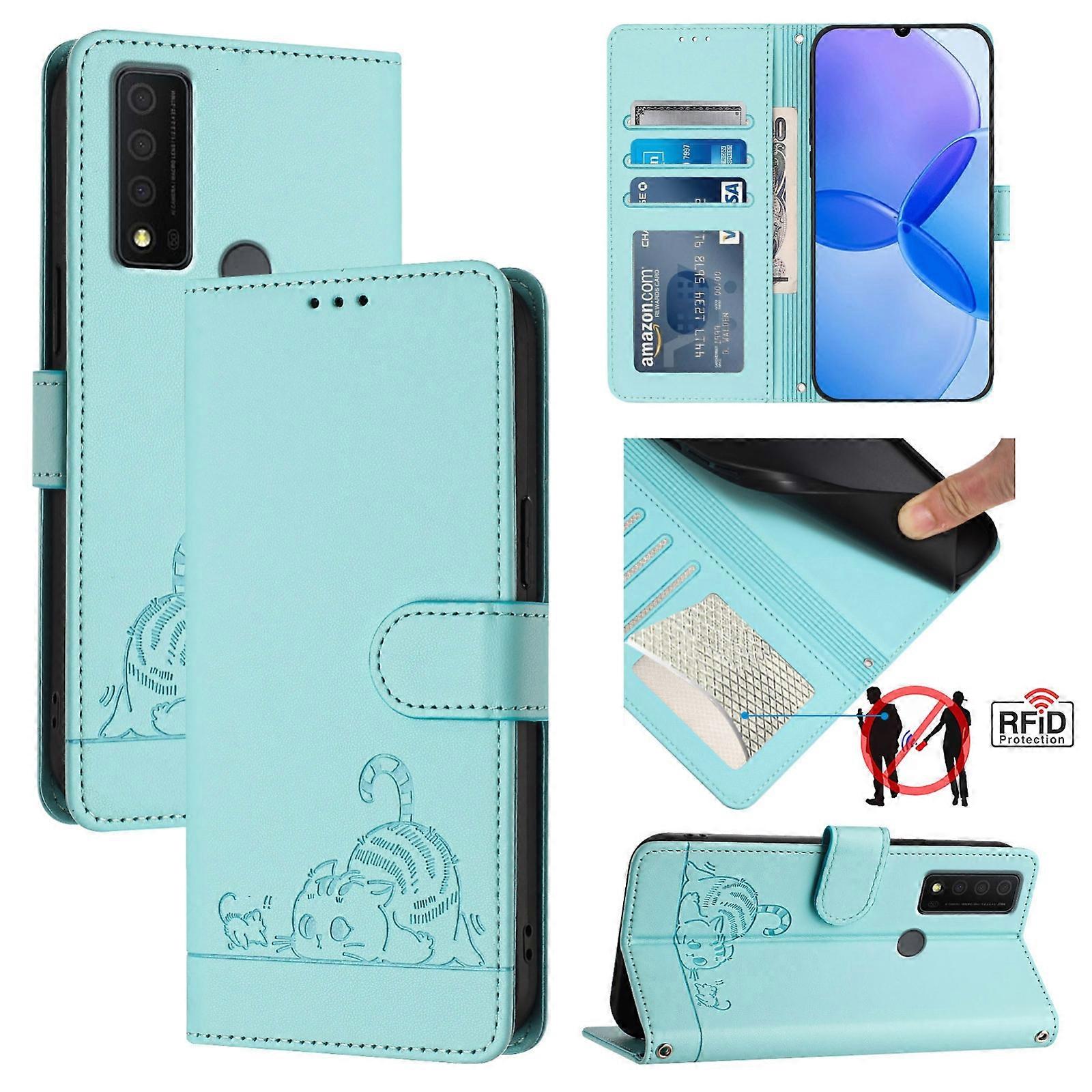 Cat Rat Pattern PU Case For TCL 30 XE 5G