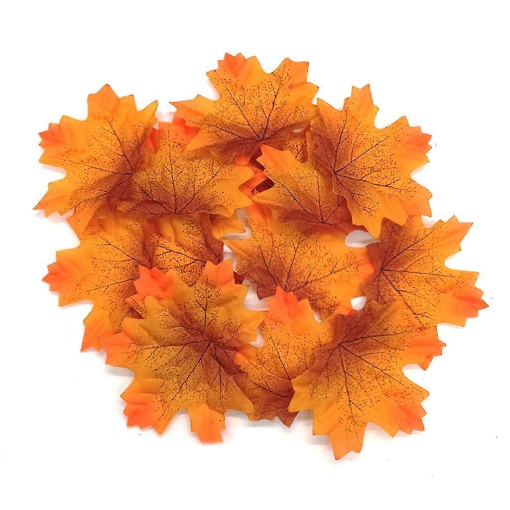 100/200x Thanksgiving Maple Leaves Artificial Fall Maple Leaf Scrapbooking Craft