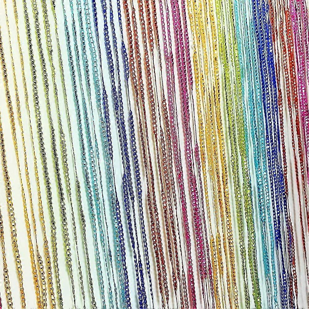 Door String Curtains,39x79 Inch Wall Panel Fringe Window Room Divider Blind