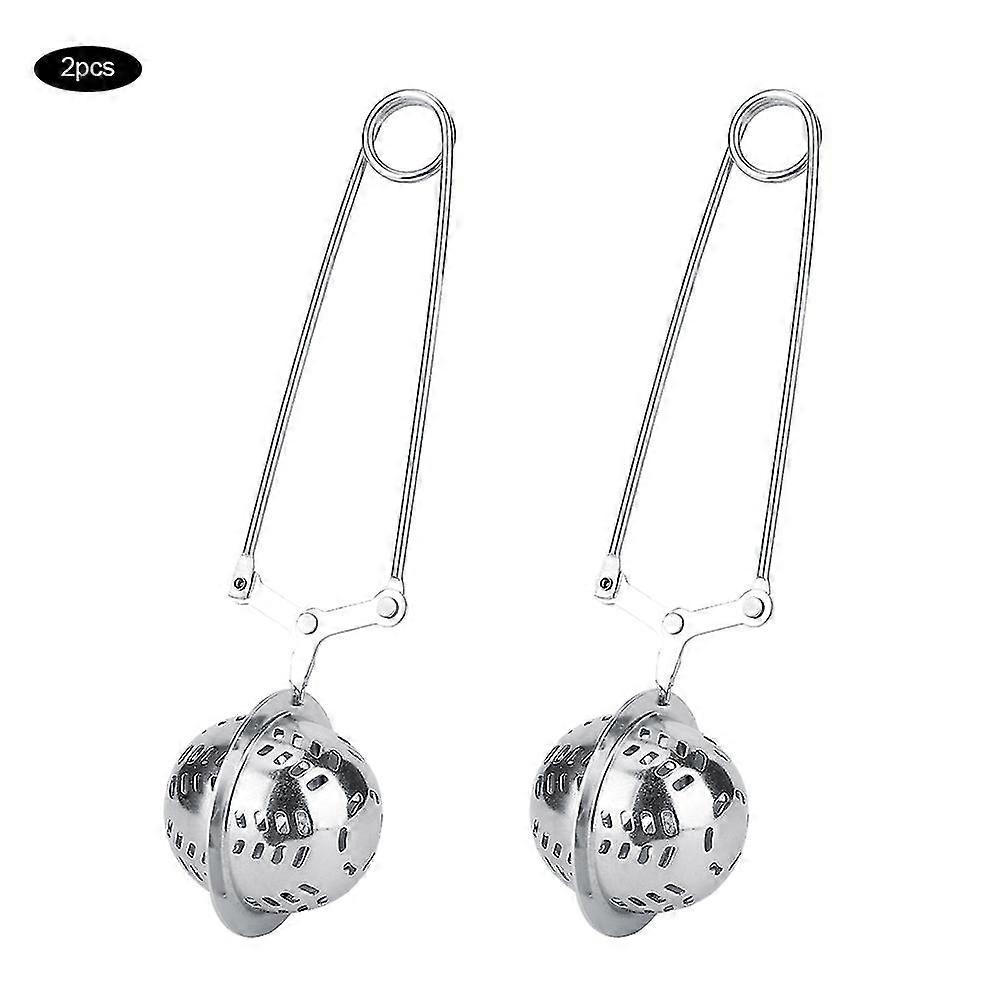 Stainless Steel Tea Strainer 2pcs - Reusable Ball Mesh Infuser Filter for Kitchen Accessory