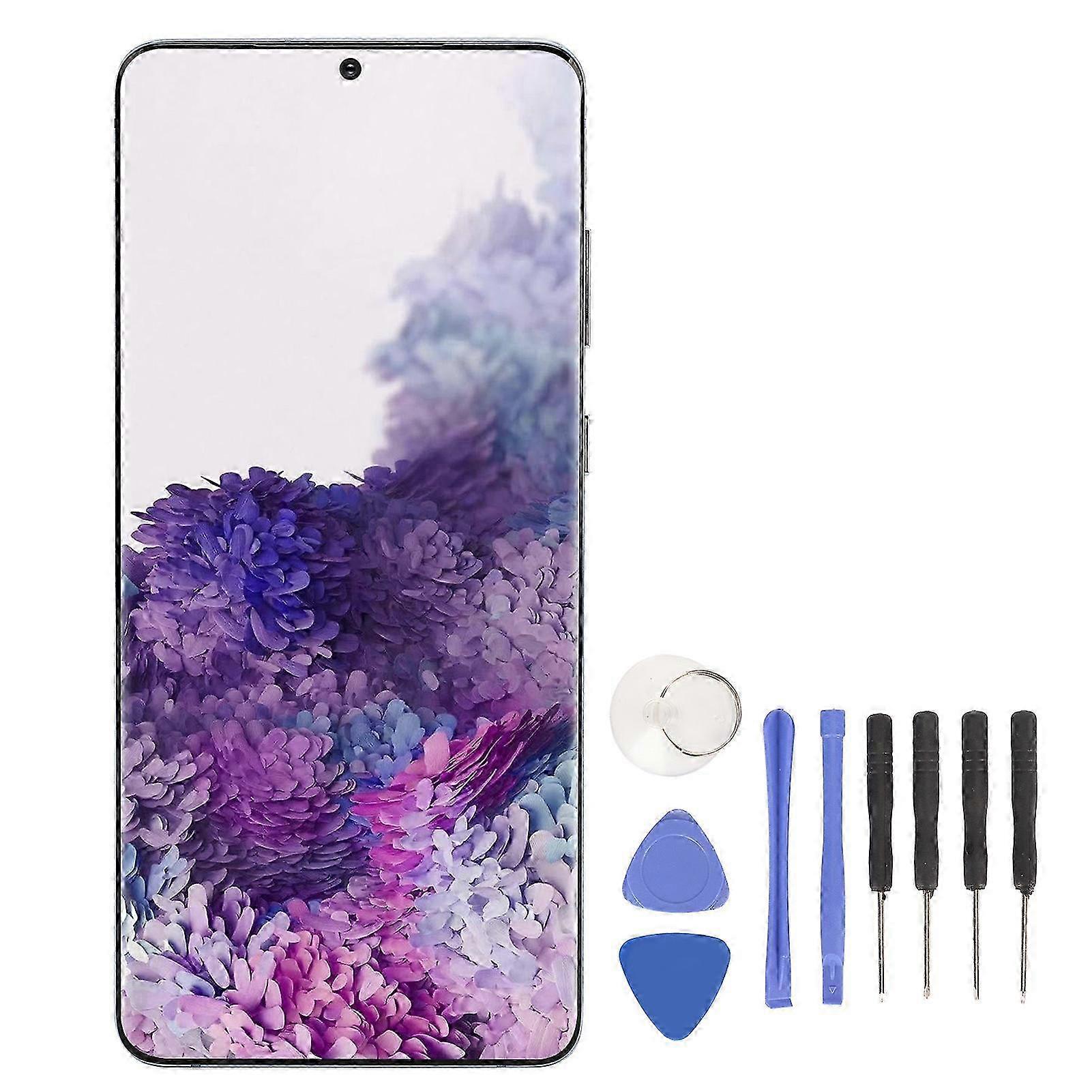 Phone Replacement Screen Professional Replacement 6.7 Inch LCD Display Digitizer Assembly with Fingerprint for S20 Plus 5G SM G986B Blue