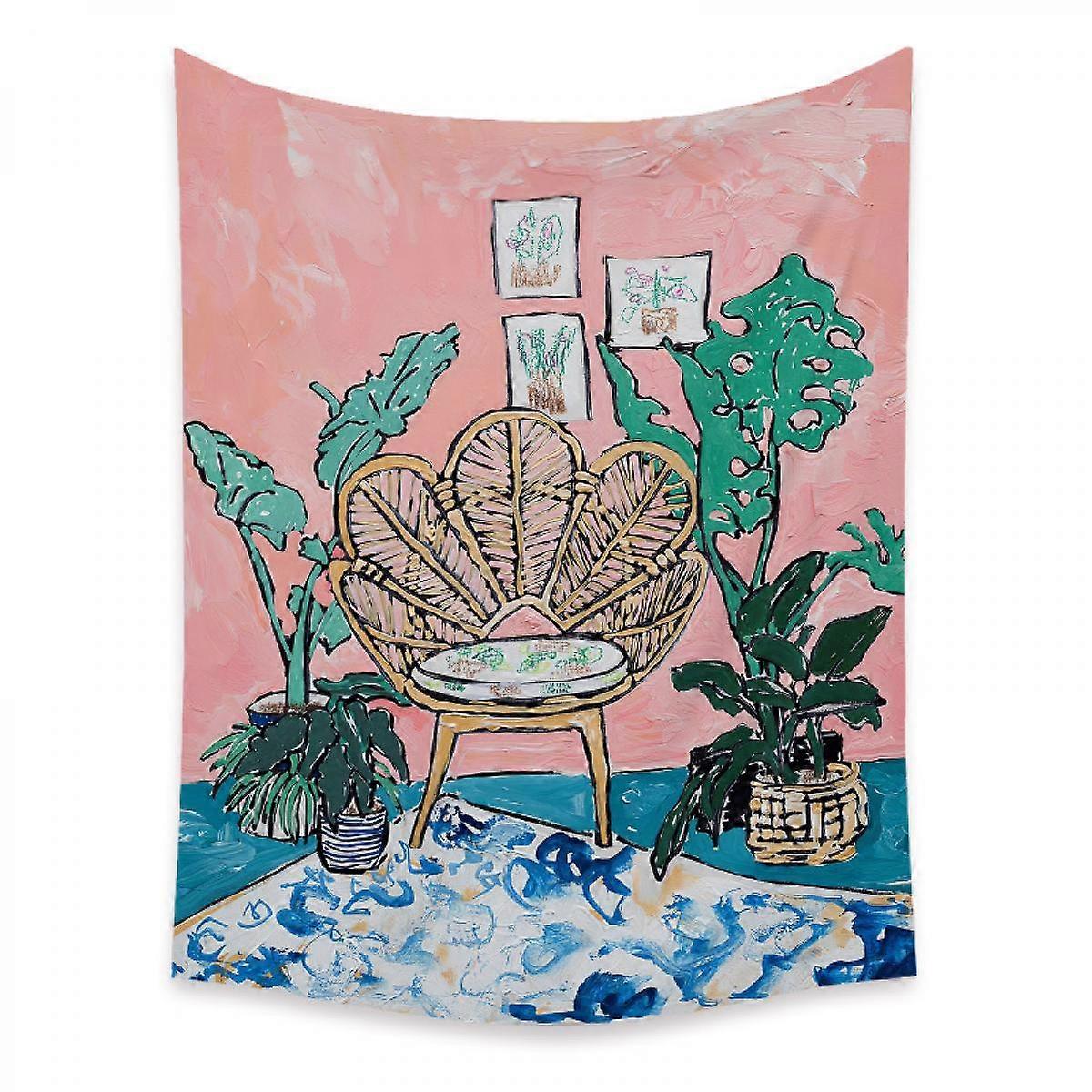 Wekity Botanisk Boho Hem Gobeläng Estetisk Konst Hem Bakgrund Tyg Prydnad Gåva Mandala Gobeläng Prydnad (ZJ825-61, 71 X 91 tum)