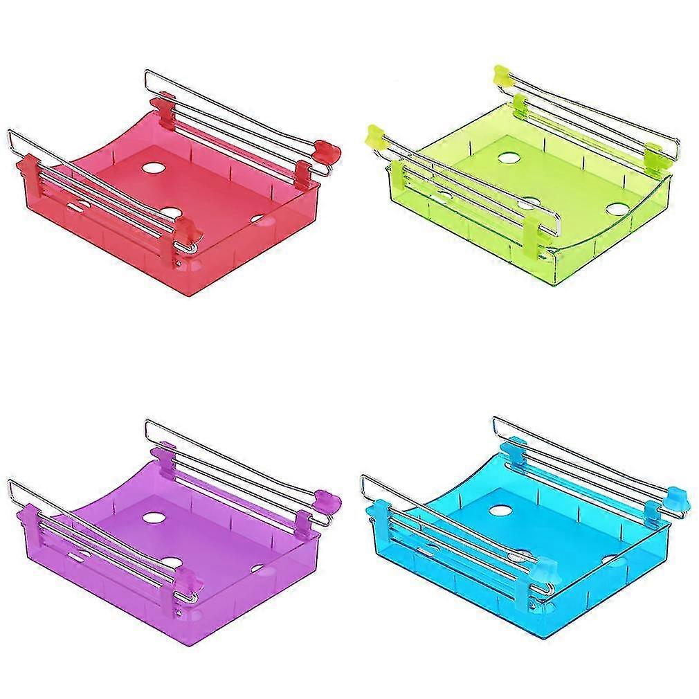 Lightweight Unique Fridge Spacer Layer Storage Rack Slide Under Shelf Fresh Holder