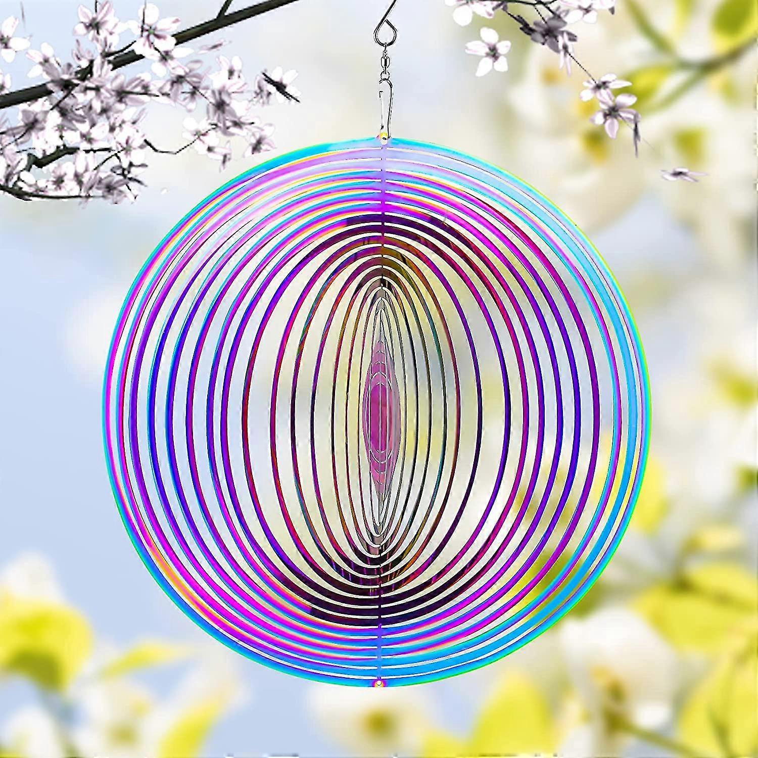 ספינרי רוח לתצורת חצר וגינה, 3d פסלי ספינר רוח תלויים קינטיים, אמנות גן חצר מתכת חיצונית קישוטים, בית תפאורה חיצונית Cra