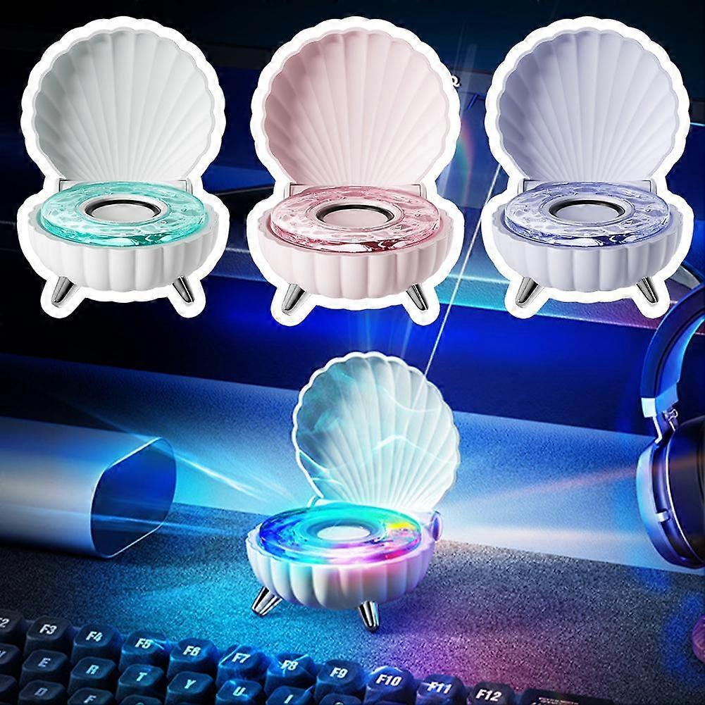 Mini Portable Bluetooth Speaker,LED Seashell Small Bluetooth Speaker,50% Offer
