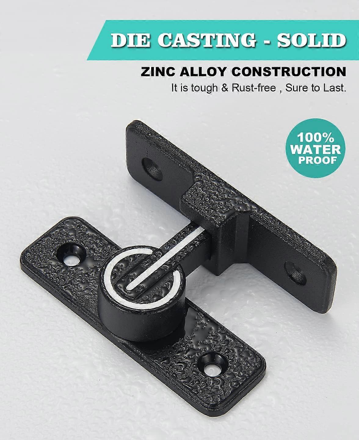 Barn Door Lock Hardware, 90 Degree Heavy Duty Gate Latches Flip Latch Safety Door Bolt Latch Lock 1pack