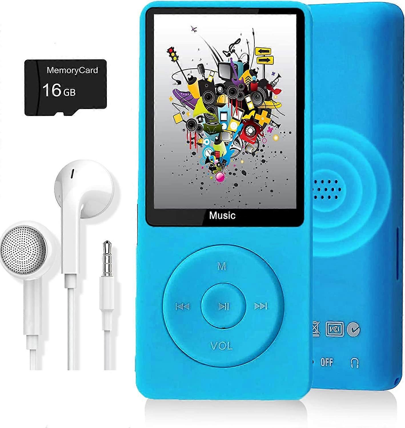 MP3 Player, Music Player with 16GB Micro SD Card, Build-in Speaker/Photo/Video Play/FM Radio/Voice Recorder/EBook Reader