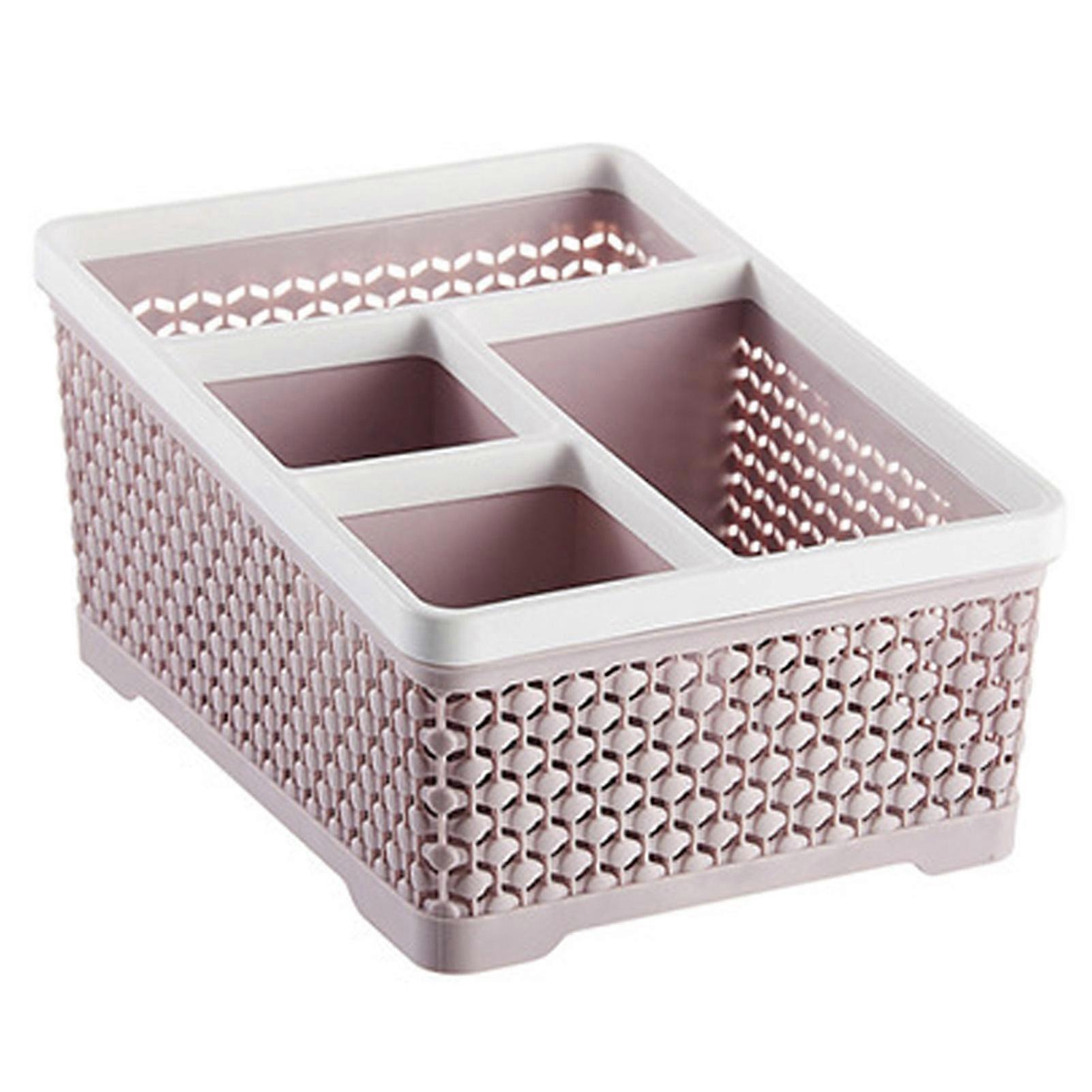 Storage Box Hollow Anti-slip PP Multi-grid Pen Stationery Cosmetic Organizer Classroom Things