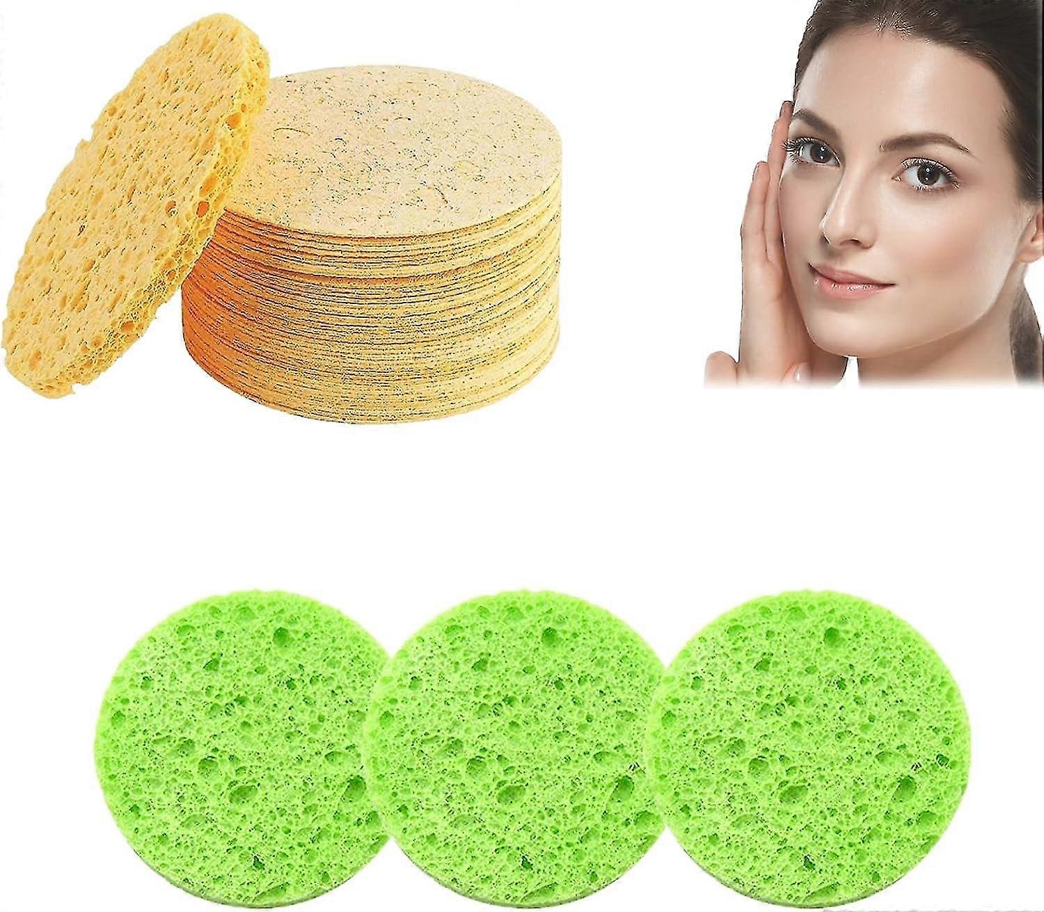 Turmeric Cleansing Face Pads,natural Compressed Facial Sponges,exfoliating Cleansing Sponge For Facial Cleansing