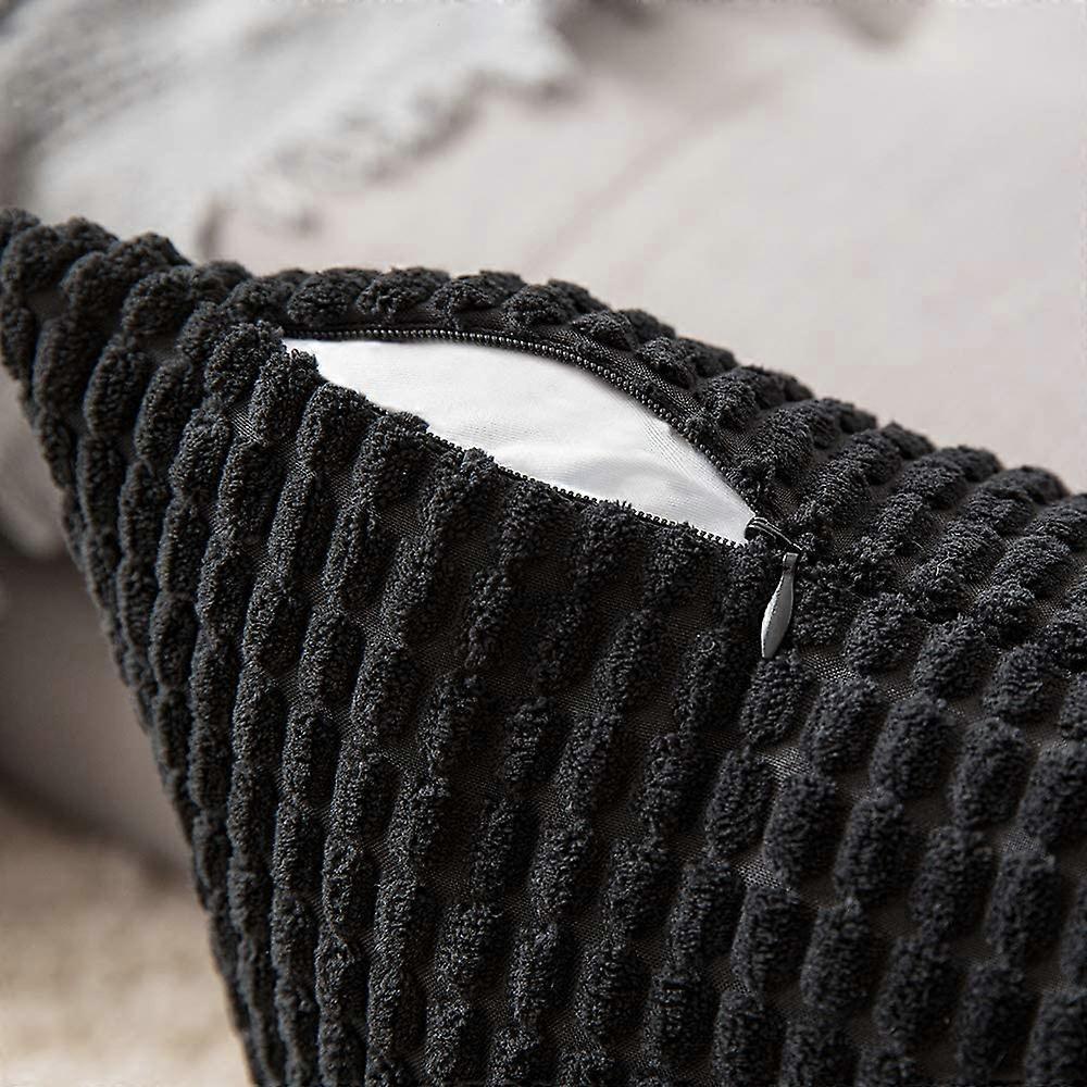 Set of 2 Cushions Corduroy Pillow Cases Cushion Cover Polyester, Soft Comfortable, For Cars