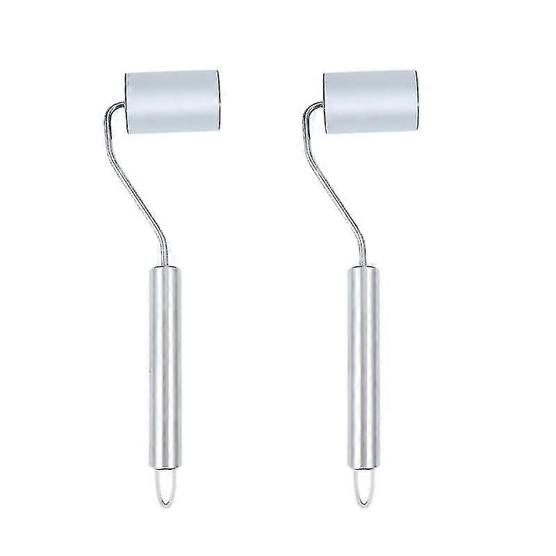 2pcs Practical Stainless Steel Rolling Pin Multifunctional Baking Tool Roller Flour Stick For Home Kitchen