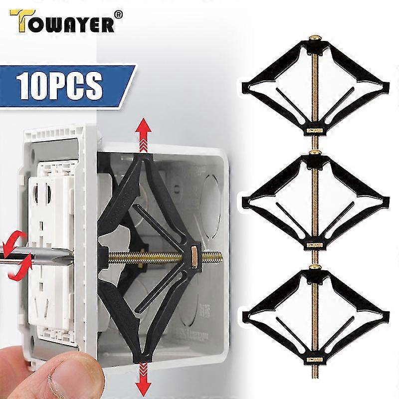 10db kazettás javító 86mm sötét doboz javító csavaros dugó kapcsoló régi aljzatdobozok cseréje rögzített fali javítódoboz tartó rúd kiváló minőségű