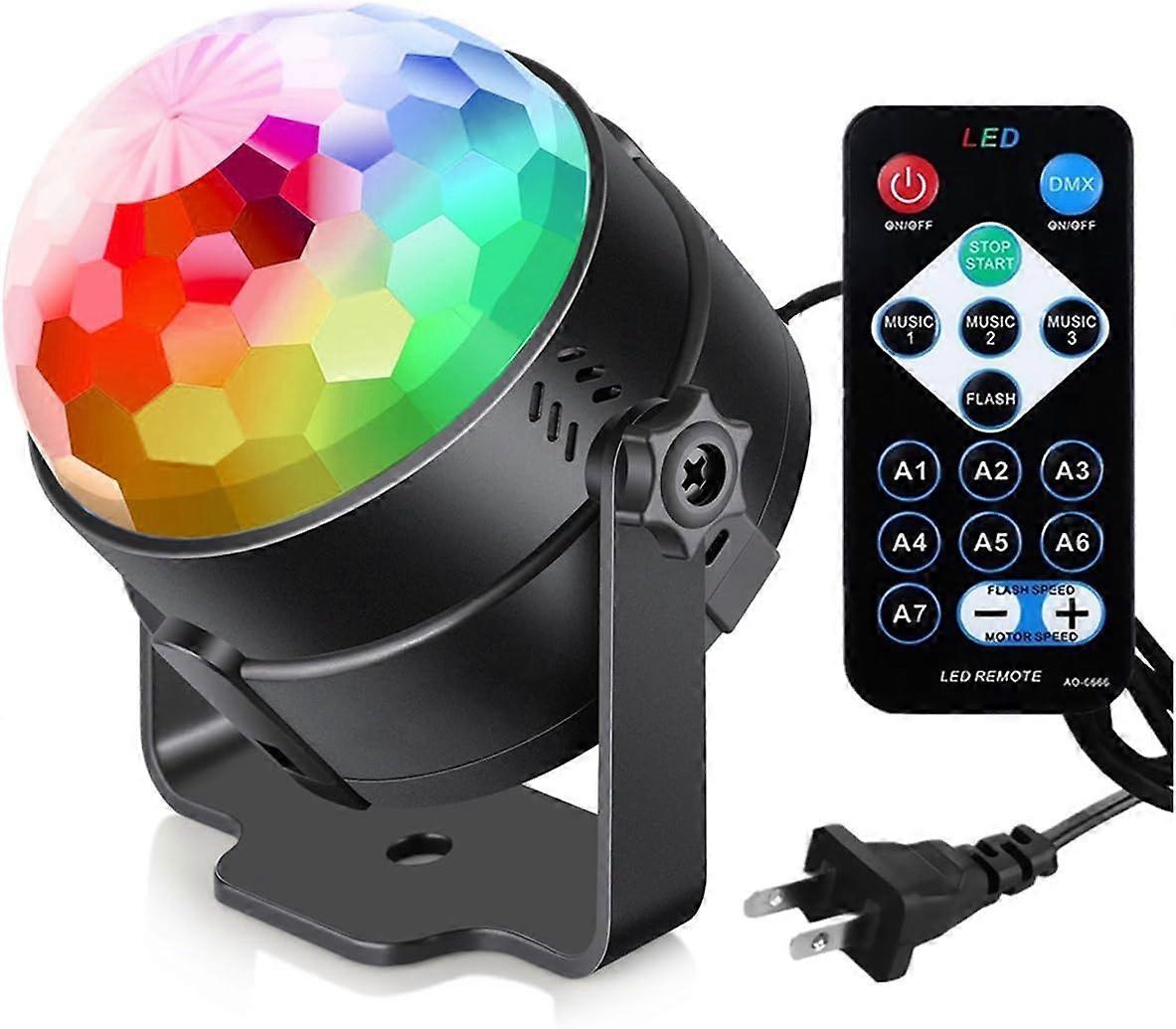 With remote control Dj light, disco dance and strobe light, the sound activates the party lights in 7 modes, family dance party stage lights, birthday