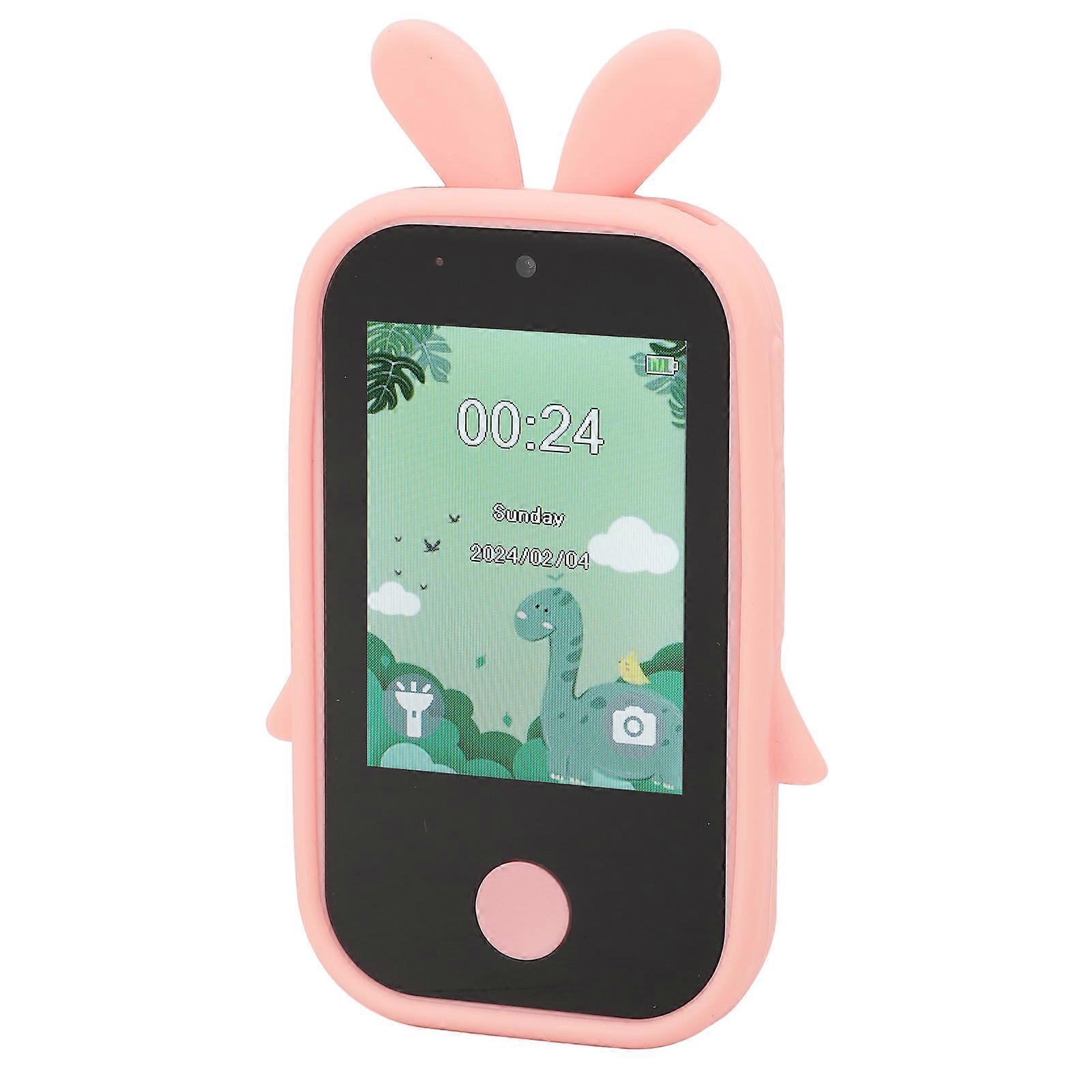 1080P 48MP Digital Camera 2.8in IPS Touch Screen MP3 Music Player Children Phone with Selfie Camera Rose 