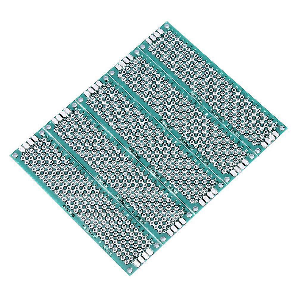 Double Side Prototype PCB 2x8cm Tinned Breadboard Universal Board - 10pcs