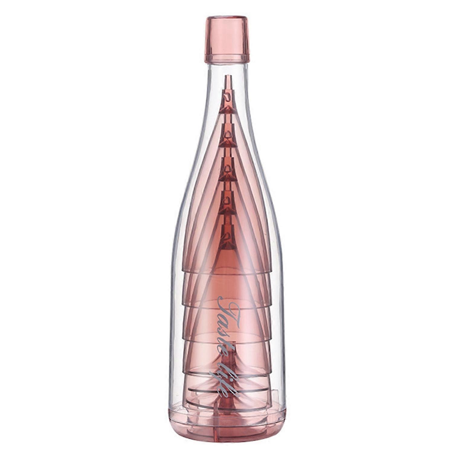 1 Set Plastic Wine Glass Set Easy to Assemble High Capacity Transparent Slender Bottom Beer