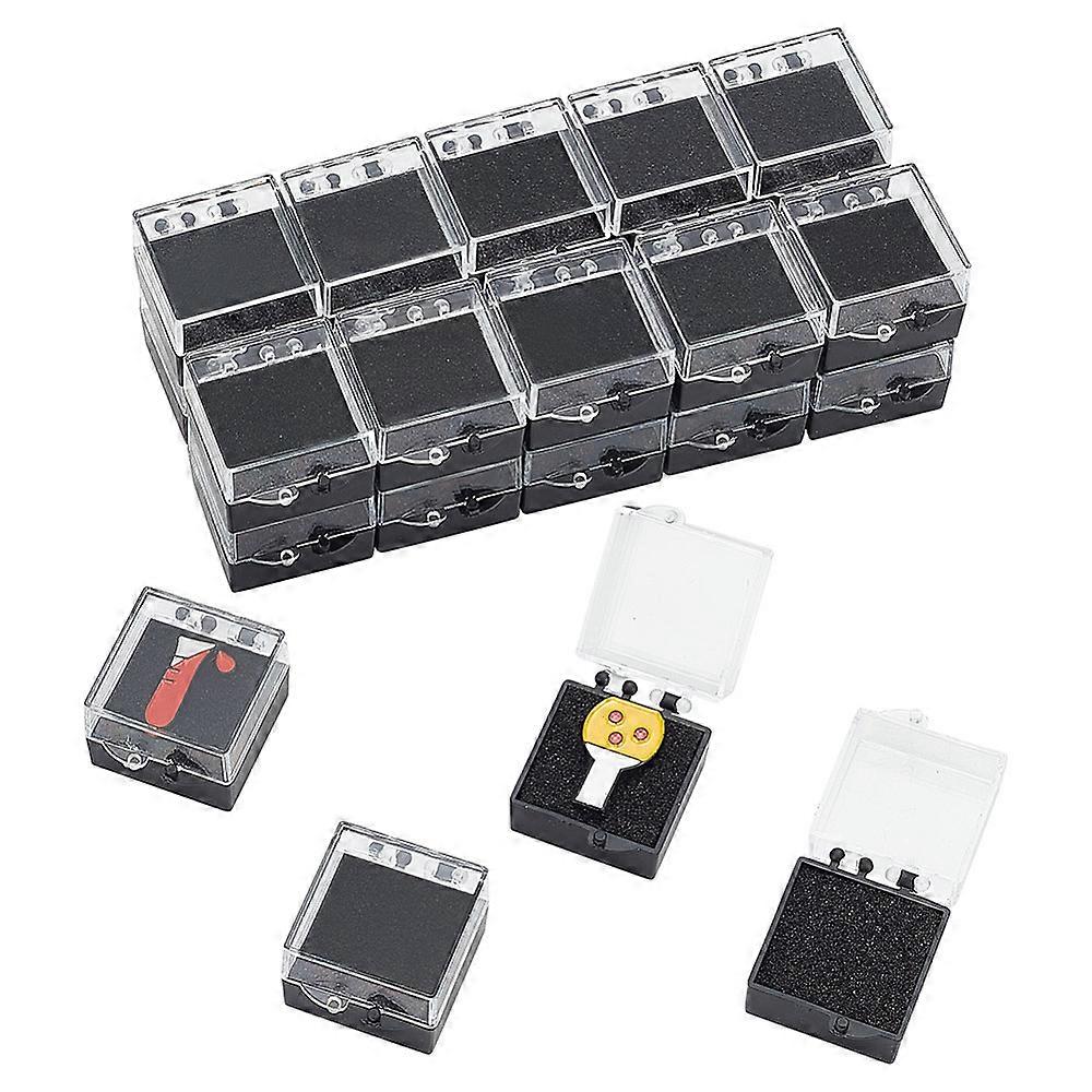 Plastic Box with Sponge Black 3.8x3.05x2.15cm