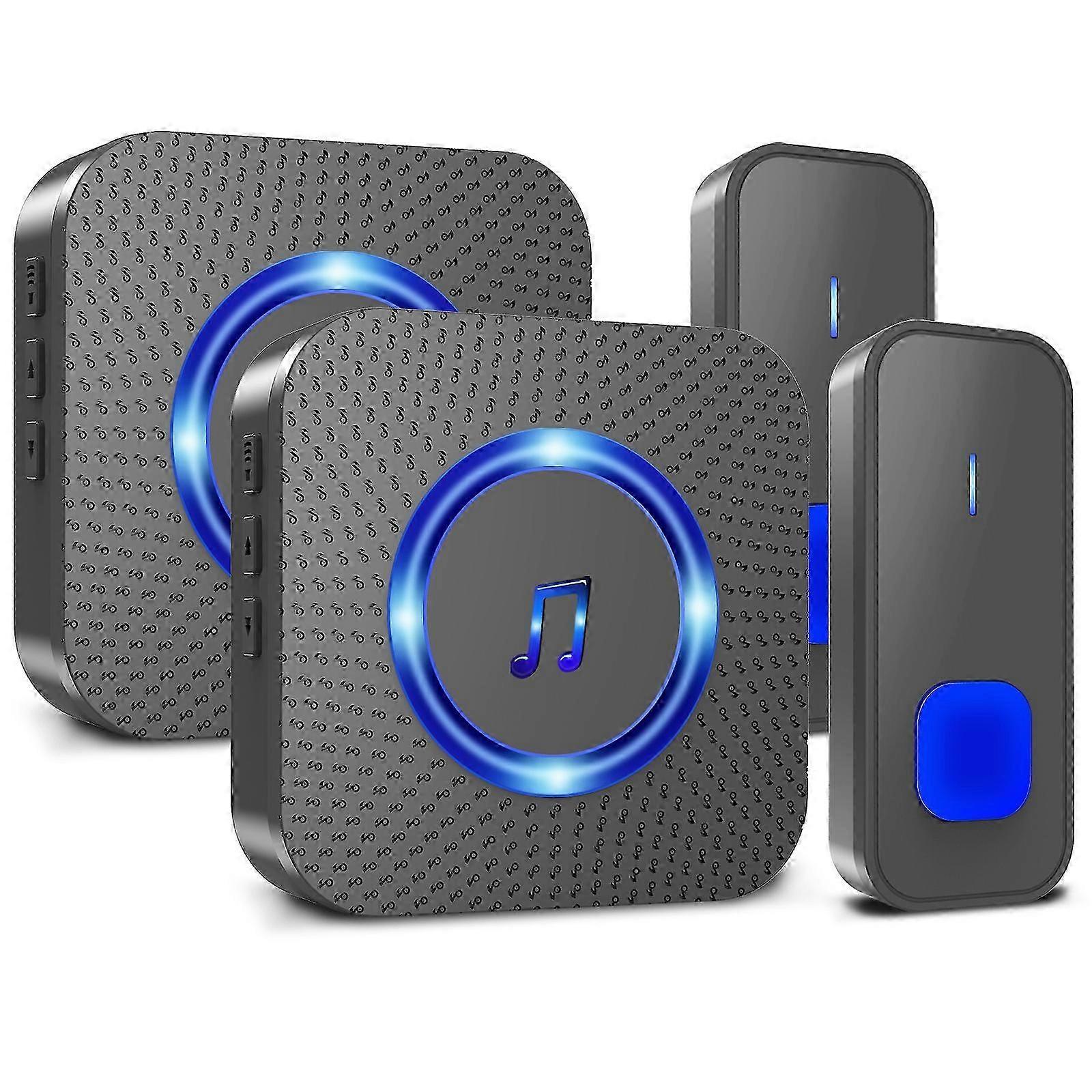 Doorbell For Home Use, Wireless, Waterproof Ip55, Long-Distance Remote Control, an And American Ringtones Optional, 2 To 2 Ding Dong